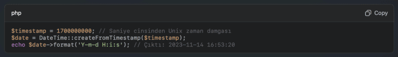 Unix Zaman Damgası